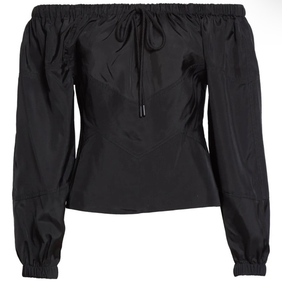 NEW RTA REVOLVE BLACK OFF-THE-SHOULDER TOP - Picture 8 of 9